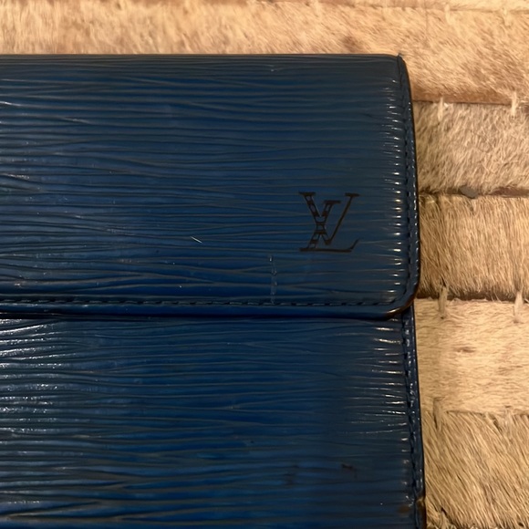 LOUIS VUITTON BLUE LONG FOLDING WALLET - Picture 6 of 6